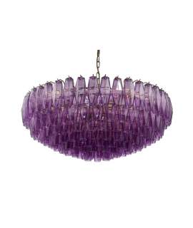 Lampara Techo Vintage Cristal Morado y Metal 90 cm Argaya