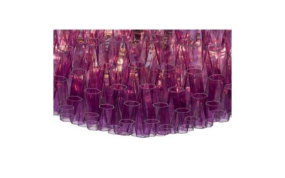 Lampara Techo Vintage Cristal Morado y Metal 90 cm Argaya