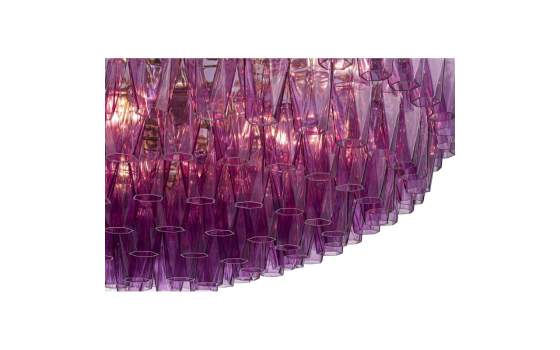 Lampara Techo Vintage Cristal Morado y Metal 90 cm Argaya