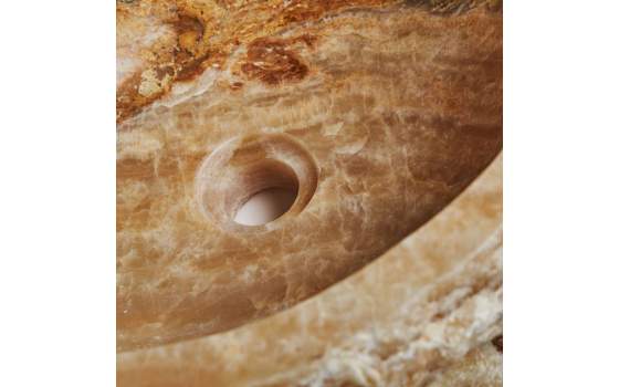 Lavamanos Abstracto de Onix Color Beige Arena Serie Petra