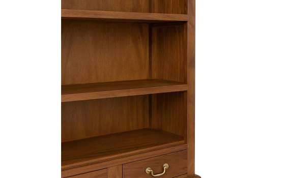 Liberia Salon Colonial 3 Estantes y 2 Cajones Serie Anewpor