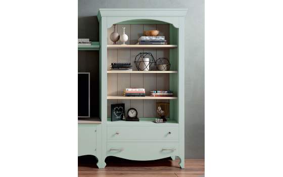 Libreria 2 Cajones Cornisa Alta Provenzal Serie Praga