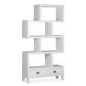 Libreria 2 Cajones Estilo Actual Blanca Serie Everest