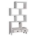 Libreria 2 Cajones Estilo Actual Blanca Serie Everest