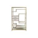 Libreria 2 Cajones Oriental Blanco Oro Serie Abdler