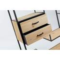 Libreria 2 Cajones Oriental Madera Forja Serie Artins