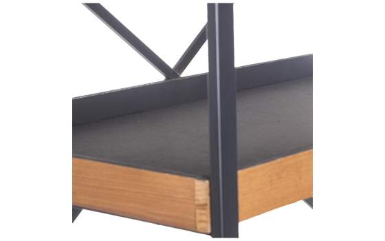 Libreria 2 Puertas 2 Cajones Rustico Industrial Serie Abanku