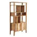 Libreria 2 Puertas Madera Mango Gris Decape Natural Atrade