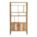 Libreria 2 Puertas Madera Mango Gris Decape Natural Atrade