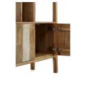 Libreria 2 Puertas Madera Mango Gris Decape Natural Atrade