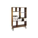 Libreria 4 Cajones 2 Huecos Bicolor Estilo Colonial Nordik