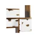 Libreria 4 Cajones 2 Huecos Bicolor Estilo Colonial Nordik