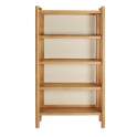 Libreria 4 Estantes Trasera Tejido Bambu Beige - Serie Lattes
