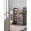 Libreria 5 Estantes Forja y Madera Estilo industrial Virginia
