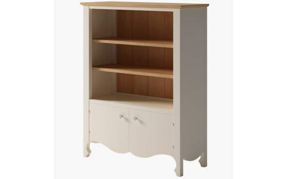 Libreria Baja Provenzal 2 Puertas Curvadas Blanco Praga