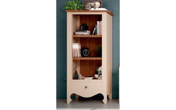 Libreria Baja Provenzal Estrecha 1 Cajon Blanca Serie Praga