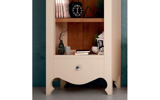 Libreria Baja Provenzal Estrecha 1 Cajon Blanca Serie Praga