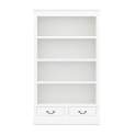 Libreria Clasica Alta 2 Cajones 3 Estantes Color Blanco Alner