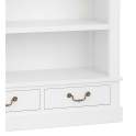 Libreria Clasica Alta 2 Cajones 3 Estantes Color Blanco Alner