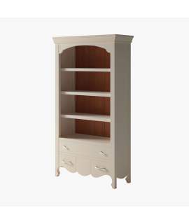 Libreria Clasica Vintage 2 Cajones Bicolor Serie Praga