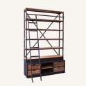 Libreria con Aparador y Escalera Estilo Industrial Meigle