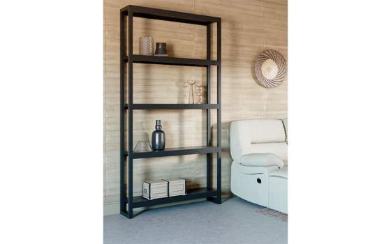 Libreria con Estantes Moderna Acabado en Acero Serie Athose