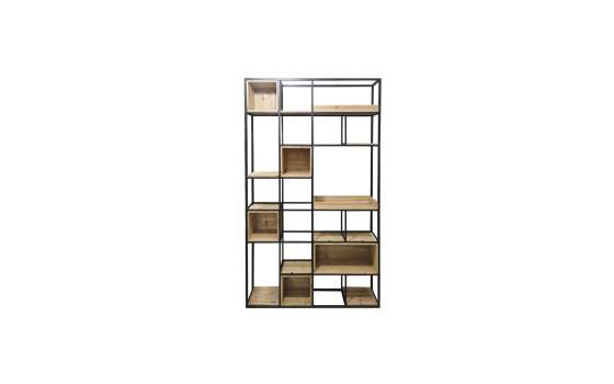 Libreria Cubos Grande Acero Madera Serie Artins