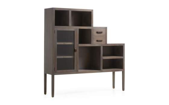Libreria Escalera Colonial Spartan 2 Cajones 1 Puerta