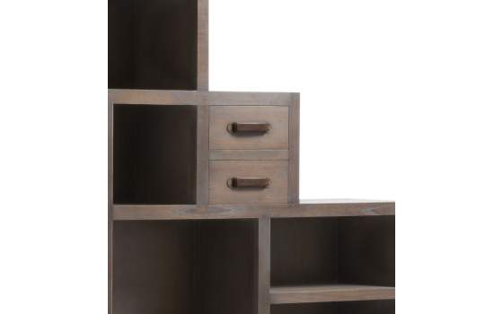 Libreria Escalera Colonial Spartan 2 Cajones 1 Puerta