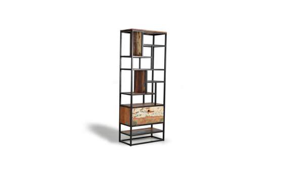 Libreria Estanteria 1 Puerta Abatible y 11 Huecos Serie Adeatas