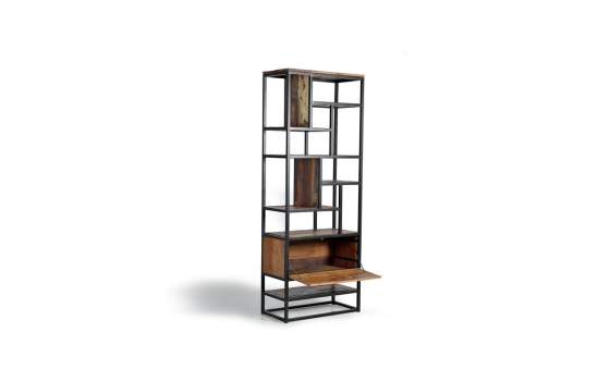 Libreria Estanteria 1 Puerta Abatible y 11 Huecos Serie Adeatas