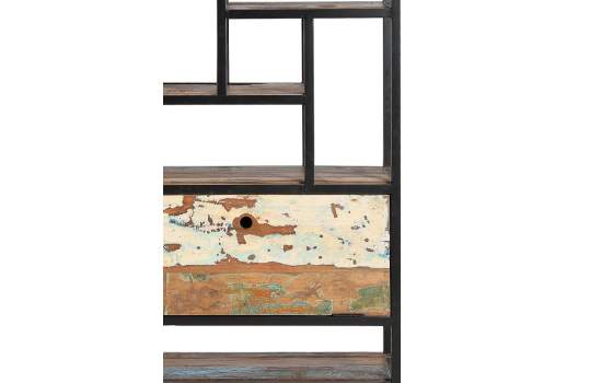 Libreria Estanteria 1 Puerta Abatible y 11 Huecos Serie Adeatas