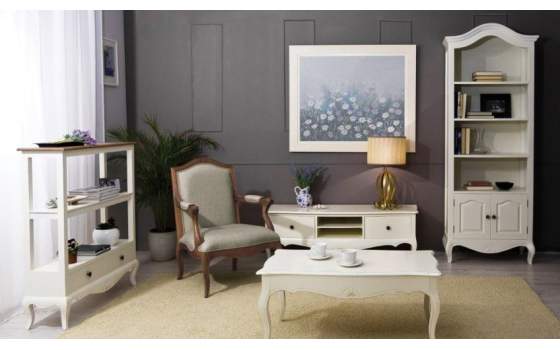 Libreria Estanteria Blanca Decape Vintage Estilo Paris