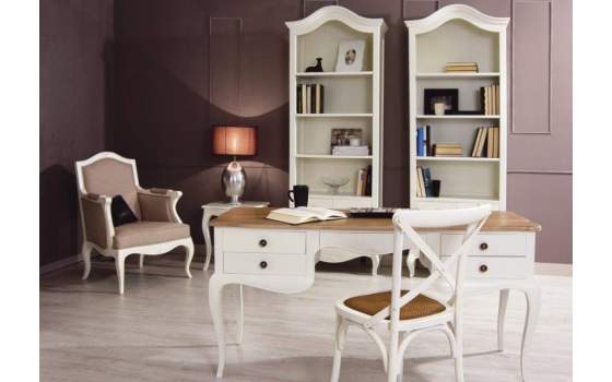 Libreria Estanteria Blanca Decape Vintage Estilo Paris