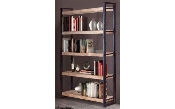 Libreria Estanteria Madera Metal Industrial Serie Alandri