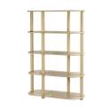 Libreria Estanteria Moderna Beige 4 Estantes Serie Mollaris