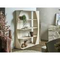 Libreria Estanteria Moderna Madera Mango Blanca Serie Ishat