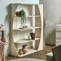 Libreria Estanteria Moderna Madera Mango Blanca Serie Ishat
