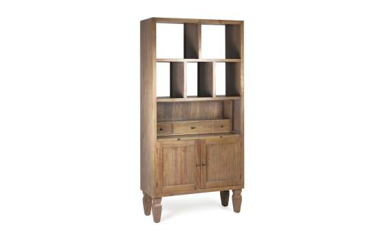 Libreria Estanteria Rustica Colonial Serie Kaki 3 Cajones