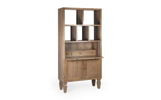 Libreria Estanteria Rustica Colonial Serie Kaki 3 Cajones