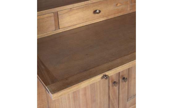 Libreria Estanteria Rustica Colonial Serie Kaki 3 Cajones