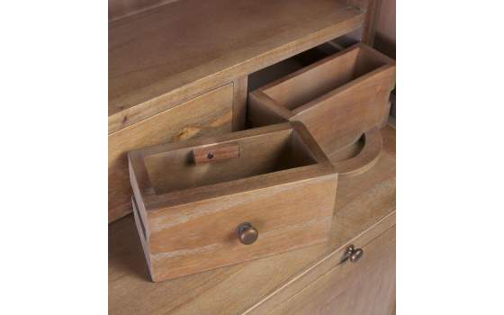 Libreria Estanteria Rustica Colonial Serie Kaki 3 Cajones