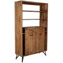 Libreria Industrial 2 Cajones 2 Puertas Madera Acacia Althaus