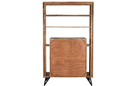 Libreria Industrial 2 Cajones 2 Puertas Madera Acacia Althaus