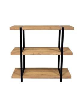 Libreria Industrial 3 Estantes Madera y Metal Amodias