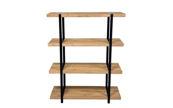 Libreria Industrial 4 Estantes Madera y Metal Amodias