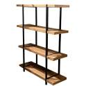 Libreria Industrial 4 Estantes Madera y Metal Amodias