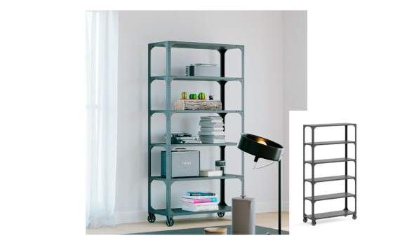 Libreria industrial con 5 Estante en Chapa de Acero Dustriasl
