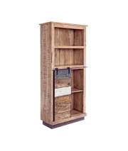 Libreria Rustica industrial 1 Puerta Corredera Serie Sidney