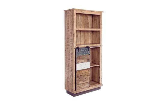 Libreria Rustica industrial 1 Puerta Corredera Serie Sidney